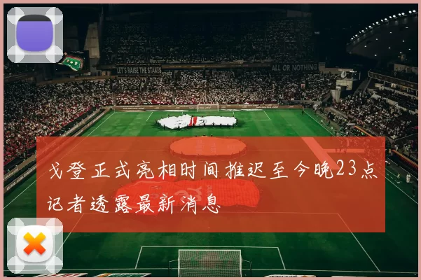 戈登正式亮相时间推迟至今晚23点记者透露最新消息
